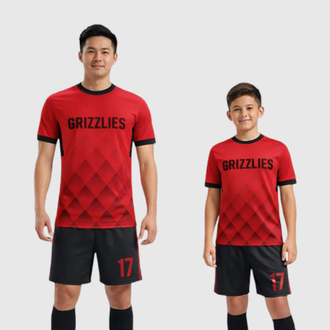 SB 1115 Red/Black Sublimation Custom Soccer Jersey Adult & Youth Unisex