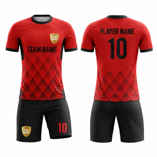 SB 1115 Red/Black Sublimation Custom Soccer Jersey Adult & Youth Unisex