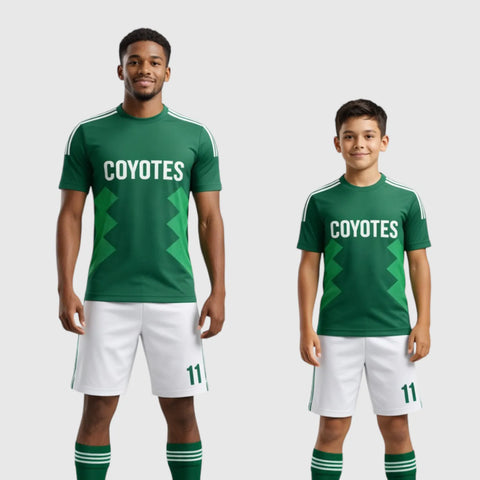 SB 1120 Green/White Sublimation Custom Soccer Jersey Adult & Youth Unisex