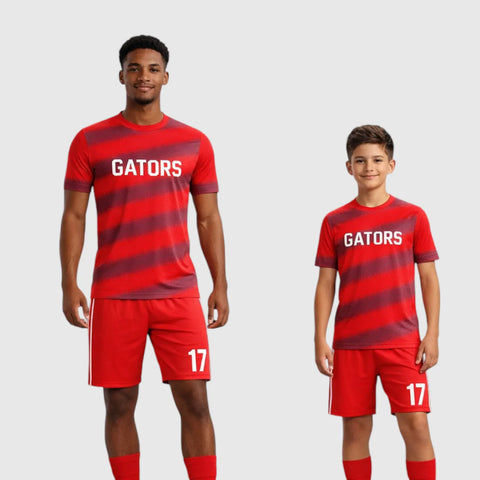 SB 1125 Red Sublimation Custom Soccer Jersey Adult & Youth Unisex