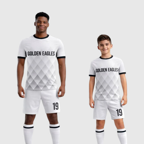 SB 1128 White Sublimation Custom Soccer Jersey Adult & Youth Unisex