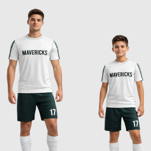 SB 1140 White/Green Sublimation Custom Soccer Jersey Adult & Youth Unisex