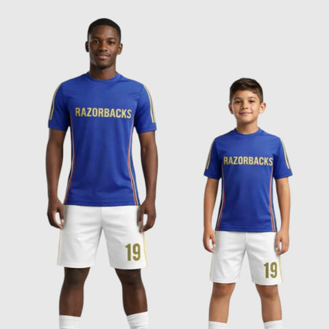 SB 1142 Blue/White Sublimation Custom Soccer Jersey Adult & Youth Unisex