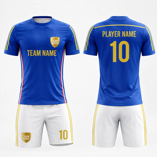 SB 1142 Blue/White Sublimation Custom Soccer Jersey Adult & Youth Unisex