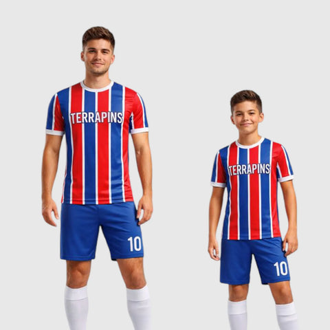 SB 1143 Blue/Red Sublimation Custom Soccer Jersey Adult & Youth Unisex