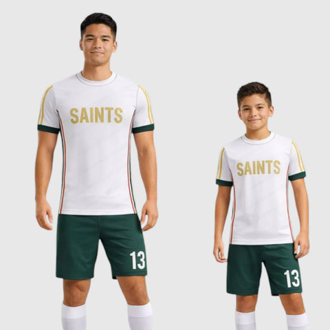 SB 1148 White/Green Sublimation Custom Soccer Jersey Adult & Youth Unisex
