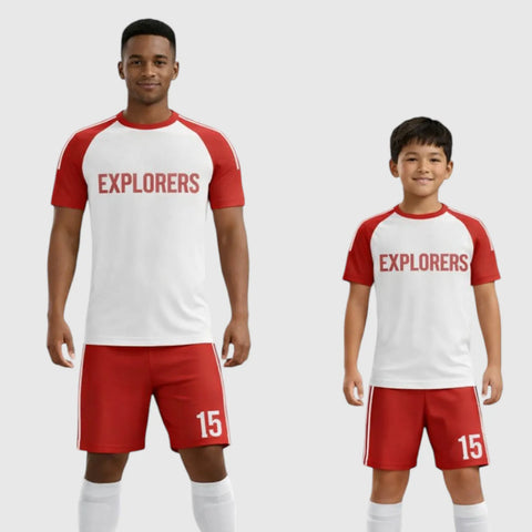 SB 1149 White/Red Sublimation Custom Soccer Jersey Adult & Youth Unisex
