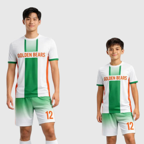 SB 1154 White/Green Sublimation Custom Soccer Jersey Adult & Youth Unisex