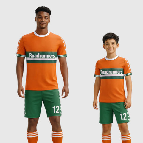 SB 1171 Orange/Green Sublimation Custom Soccer Jersey Adult & Youth Unisex