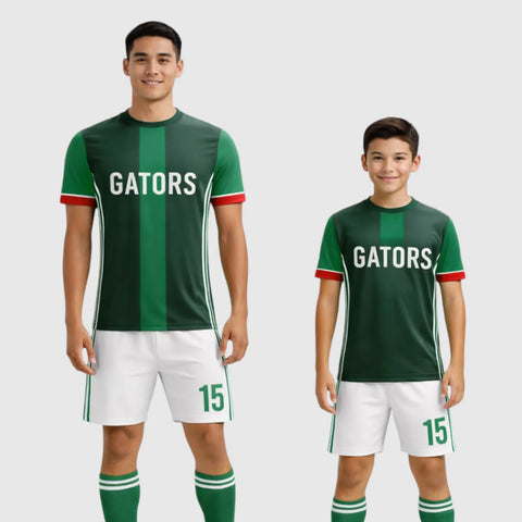 SB 1174 Green/White Sublimation Custom Soccer Jersey Adult & Youth Unisex