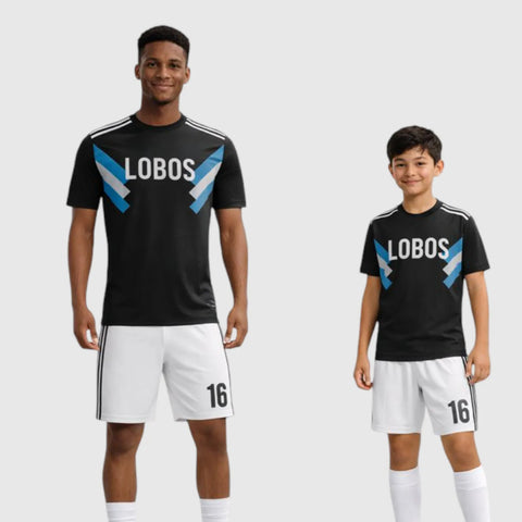 SB 1175 Black/White Sublimation Custom Soccer Jersey Adult & Youth Unisex