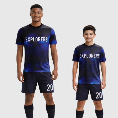 SB 1180 Blue Sublimation Custom Soccer Jersey Adult & Youth Unisex