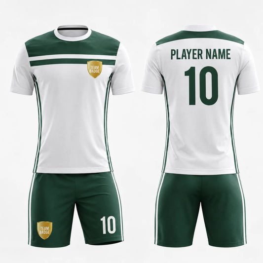 SB 1181 White/Green Sublimation Custom Soccer Jersey Adult & Youth Unisex