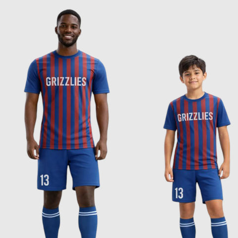 SB 1188 Blue/Red Sublimation Custom Soccer Jersey Adult & Youth Unisex