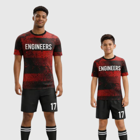 SB 1201 Black/Red Sublimation Custom Soccer Jersey Adult & Youth Unisex