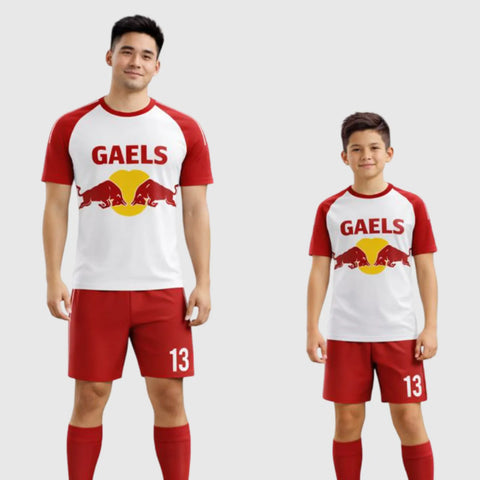SB 1204 White/Red Sublimation Custom Soccer Jersey Adult & Youth Unisex