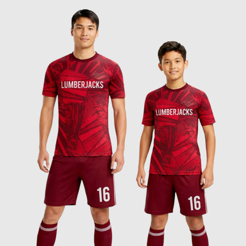 SB 1210 Red Sublimation Custom Soccer Jersey Adult & Youth Unisex