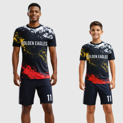 SB 1214 Black Sublimation Custom Soccer Jersey Adult & Youth Unisex