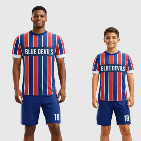 SB 1218 Blue/Red Sublimation Custom Soccer Jersey Adult & Youth Unisex