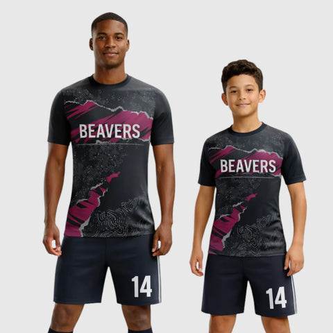 SB 1219 Black Sublimation Custom Soccer Jersey Adult & Youth Unisex