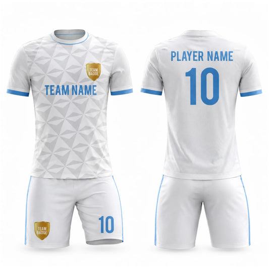 SB 1221 White Sublimation Custom Soccer Jersey Adult & Youth Unisex