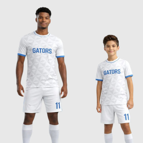 SB 1221 White Sublimation Custom Soccer Jersey Adult & Youth Unisex