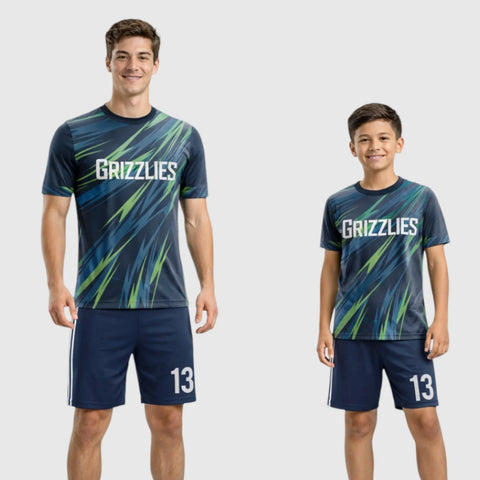 SB 1223 Green Sublimation Custom Soccer Jersey Adult & Youth Unisex