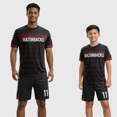 SB 1226 Black Sublimation Custom Soccer Jersey Adult & Youth Unisex