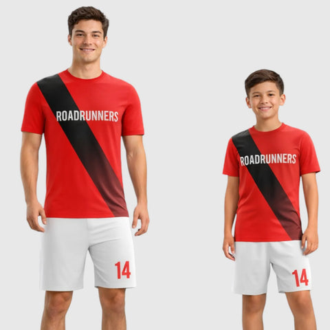 SB 1229 White/Red Sublimation Custom Soccer Jersey Adult & Youth Unisex