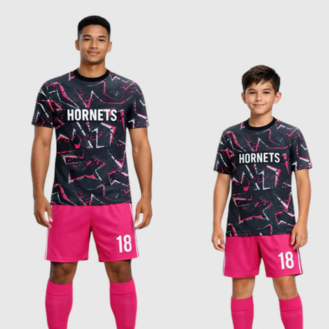 SB 1230 Pink/Black Sublimation Custom Soccer Jersey Adult & Youth Unisex