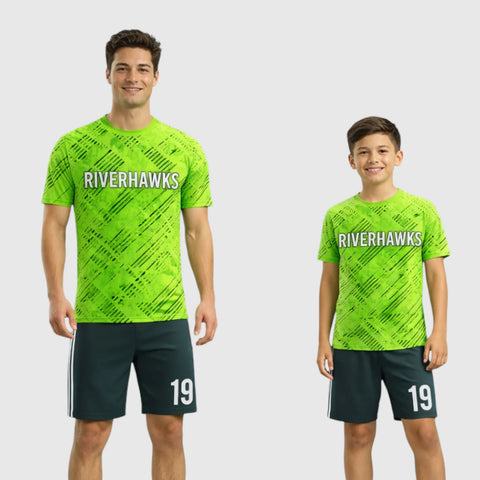 SB 1234 Green Sublimation Custom Soccer Jersey Adult & Youth Unisex