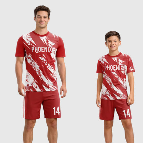 SB 1239 Red Sublimation Custom Soccer Jersey Adult & Youth Unisex