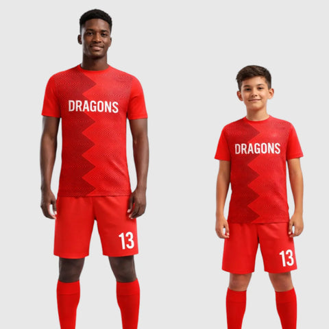 SB 1240 Red Sublimation Custom Soccer Jersey Adult & Youth Unisex