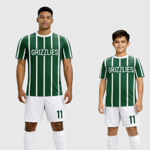 SB 1241 Green/White Sublimation Custom Soccer Jersey Adult & Youth Unisex