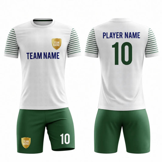 SB 1242 Green/White Sublimation Custom Soccer Jersey Adult & Youth Unisex