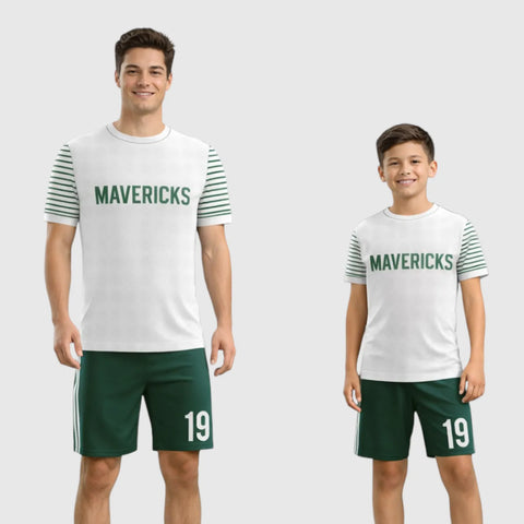 SB 1242 Green/White Sublimation Custom Soccer Jersey Adult & Youth Unisex