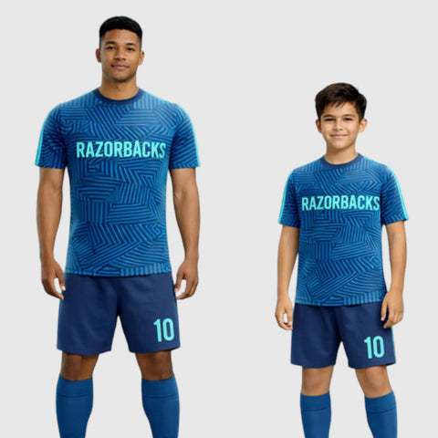 SB 1244 Blue Sublimation Custom Soccer Jersey Adult & Youth Unisex