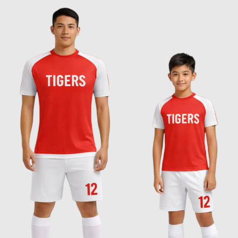 SB 1249 White/Red Sublimation Custom Soccer Jersey Adult & Youth Unisex