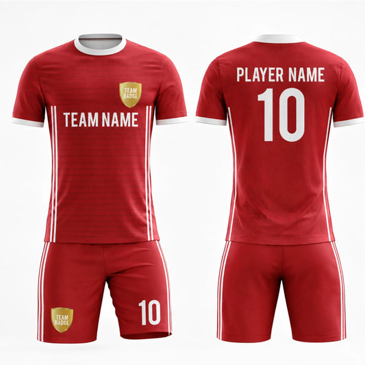 SB 1254 Red Sublimation Custom Soccer Jersey Adult & Youth Unisex