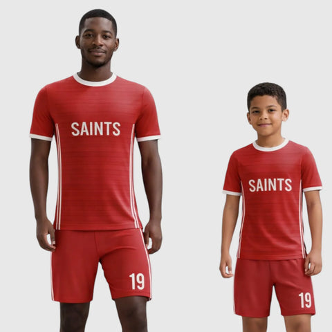 SB 1254 Red Sublimation Custom Soccer Jersey Adult & Youth Unisex