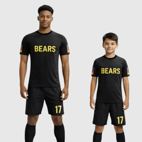 SB 12784 Black Sublimation Custom Soccer Jersey Adult & Youth Unisex