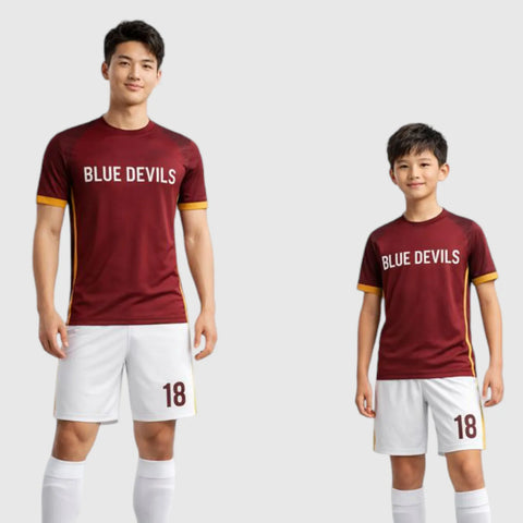 SB 12787 Red and White Sublimation Custom Soccer Jersey Adult & Youth Unisex