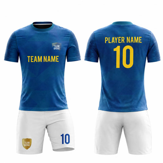 SB 12791 Blue and White Sublimation Custom Soccer Jersey Adult & Youth Unisex