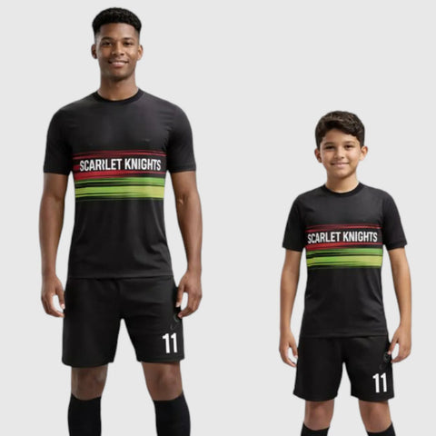 SB 12794 Black Sublimation Custom Soccer Jersey Adult & Youth Unisex