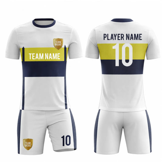 SB 12795 White Sublimation Custom Soccer Jersey Adult & Youth Unisex