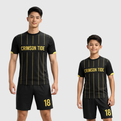 SB 12796 Black Sublimation Custom Soccer Jersey Adult & Youth Unisex