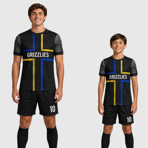 SB 12802 Black Sublimation Custom Soccer Jersey Adult & Youth Unisex