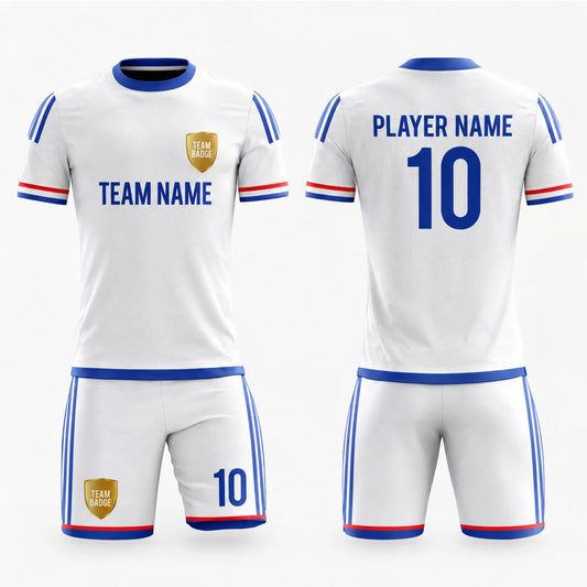 SB 12805 White Sublimation Custom Soccer Jersey Adult & Youth Unisex