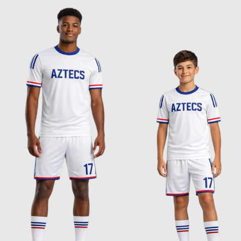 SB 12805 White Sublimation Custom Soccer Jersey Adult & Youth Unisex