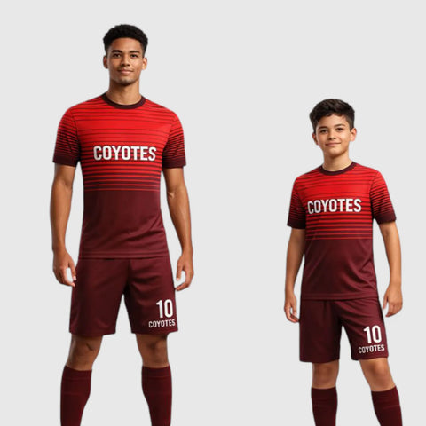 SB 12807 Red Sublimation Custom Soccer Jersey Adult & Youth Unisex